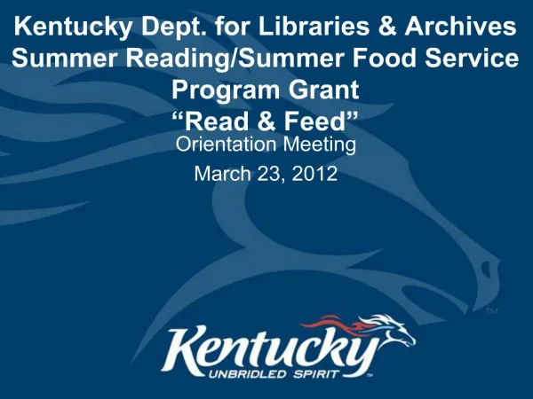 Kentucky Dept. for Libraries Archives Summer Reading