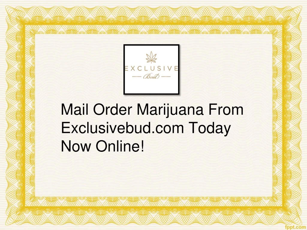 mail order marijuana from exclusivebud com today now online