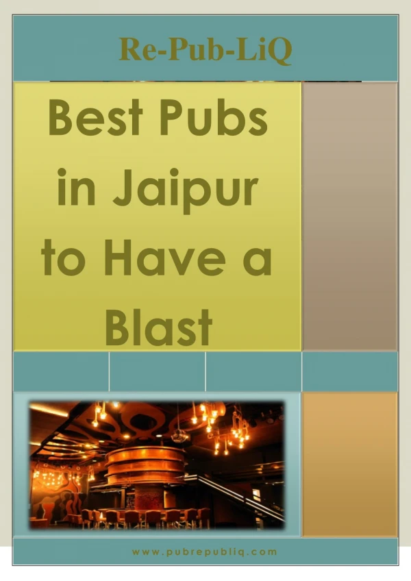 Best pubs in Jaipur to have a blast