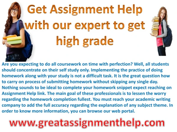 Get assignment help with our expert to get high grade