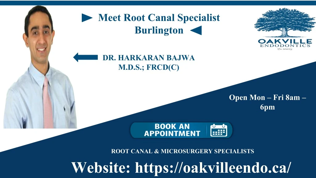 meet root canal specialist burlington