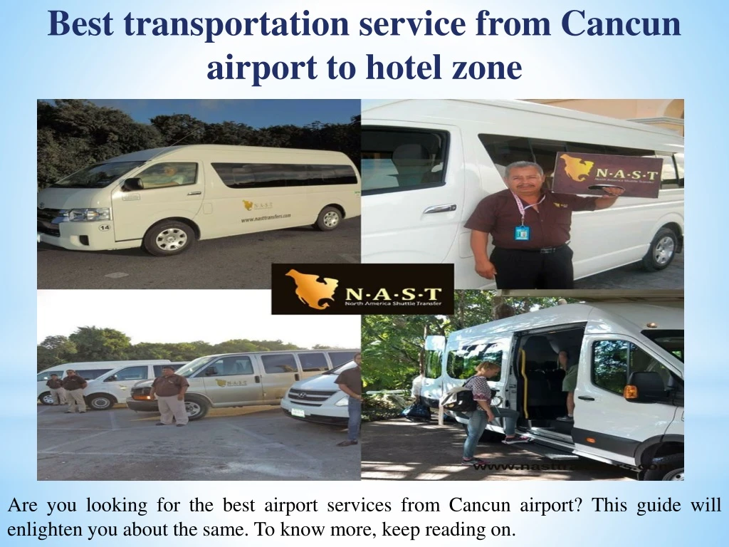 Best transportation service from Cancun airport to hotel zone