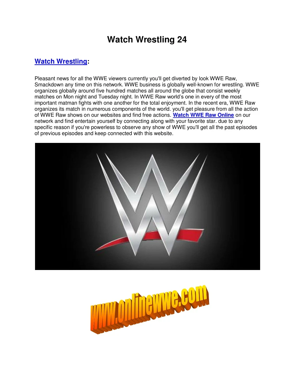 watch wrestling 24