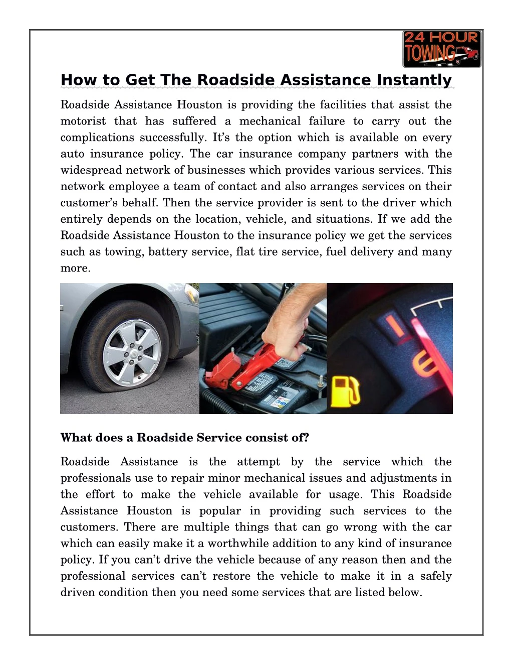 how to get the roadside assistance instantly