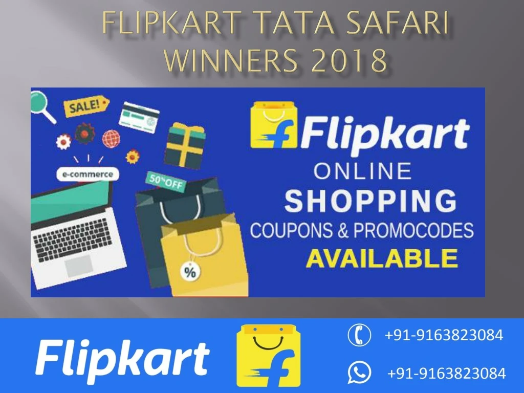 flipkart tata safari winners 2018