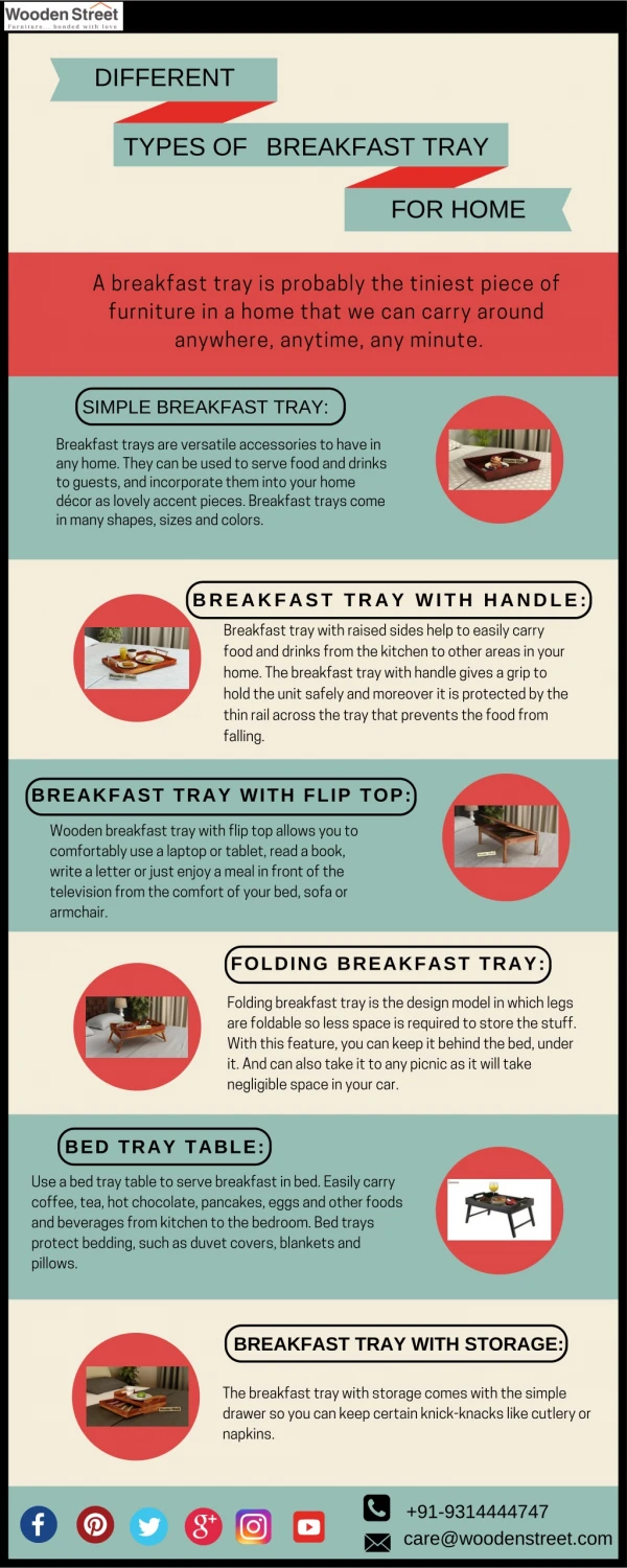 Buy Breakfast Tray Online in India @ Wooden Street
