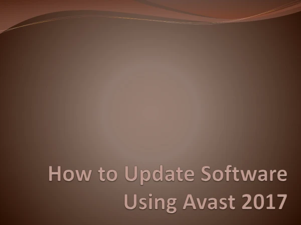 What Are The Steps To Update Software Using Avast 2017