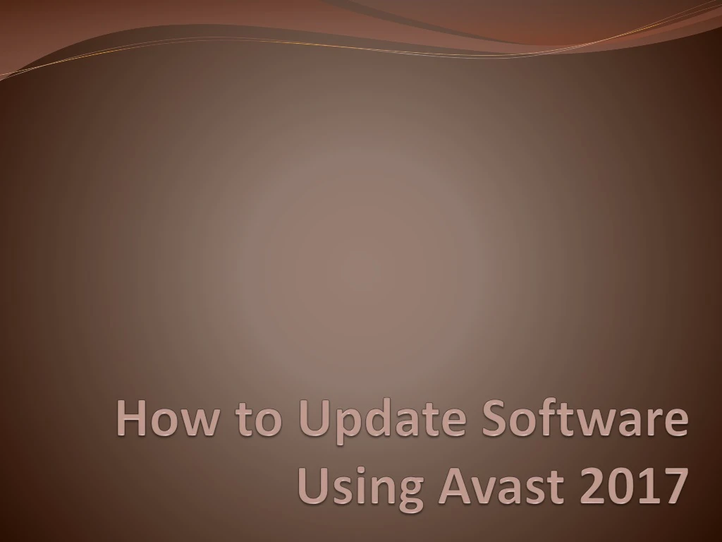 how to update software using avast 2017