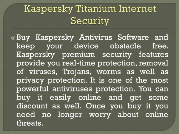 Kaspersky Titanium Internet Security