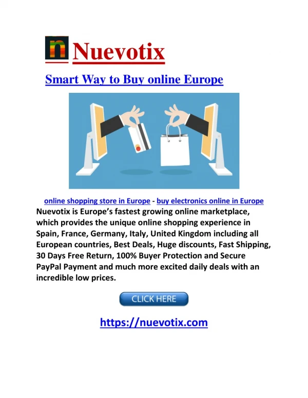 online shopping store in Europe