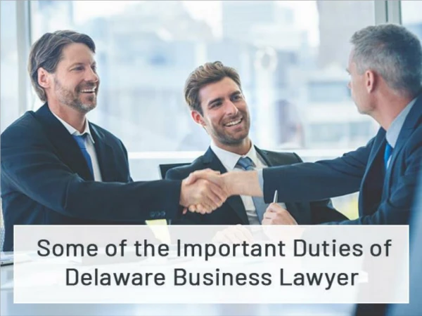 Some of the Important Duties of Delaware Business Lawyer