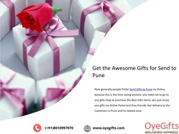 OyeGifts Provide the Fast delivery Service in Pune