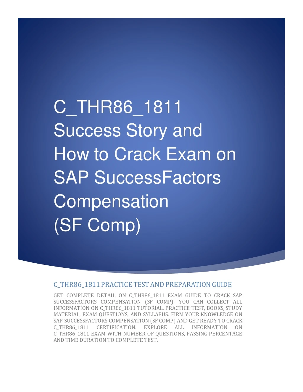 c thr86 1811 success story and how to crack exam