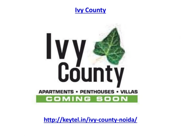Ivy County Housing Complex sector 107 Noida