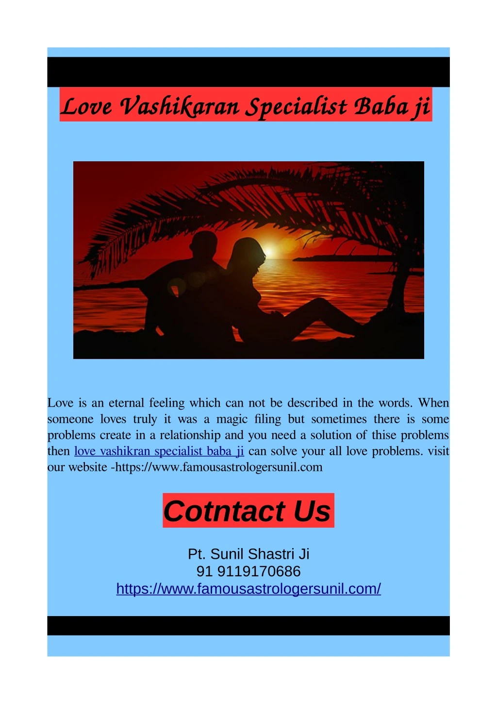 love vashikaran specialist baba ji love