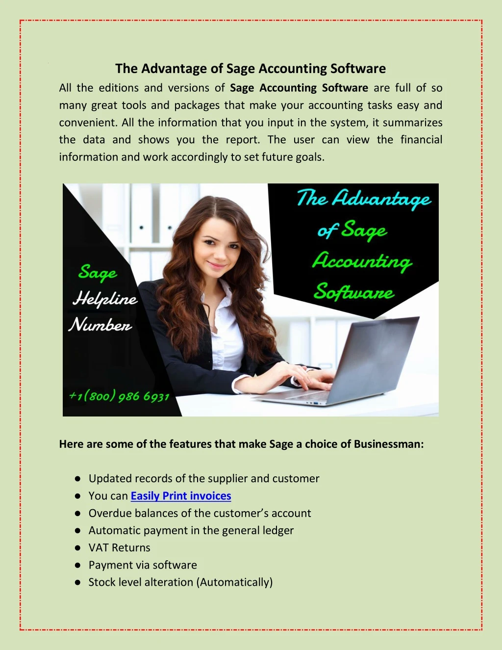 the advantage of sage accounting software