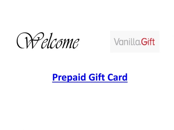 Prepaid Gift Card