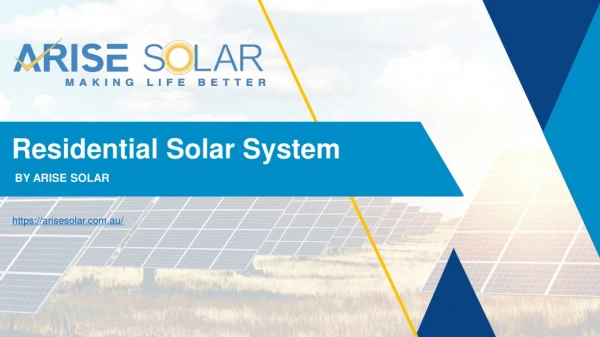 Residential Solar Panel - Arise Solar