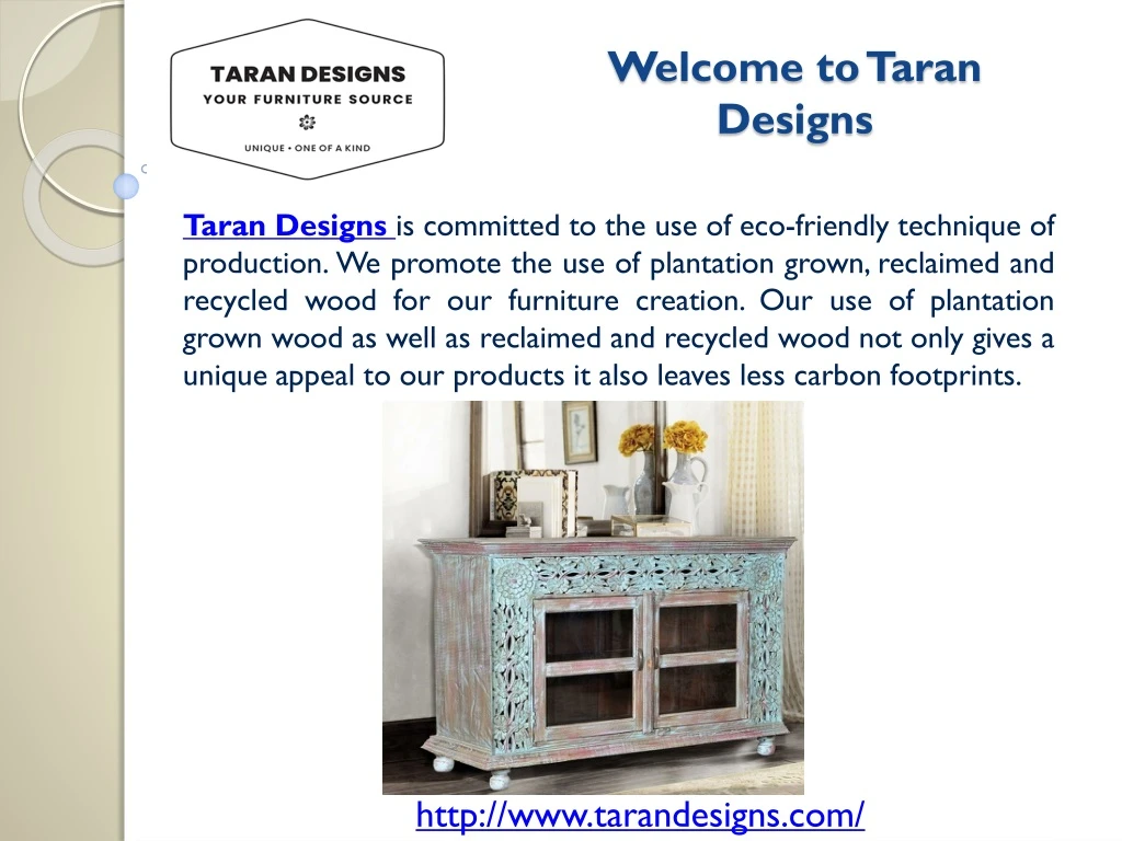 welcome to taran designs