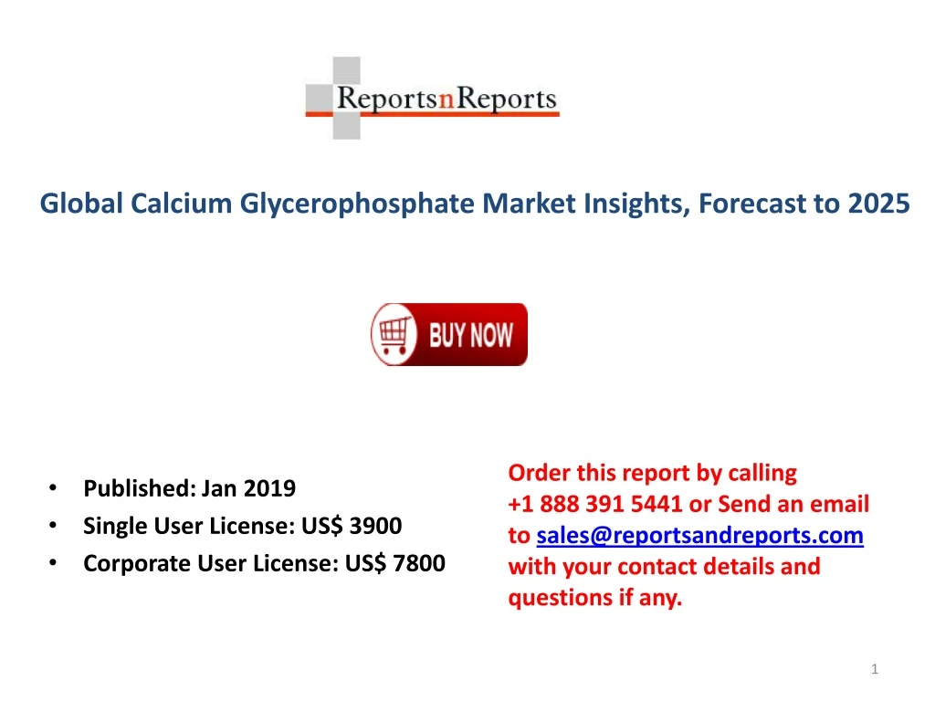 global calcium glycerophosphate market insights