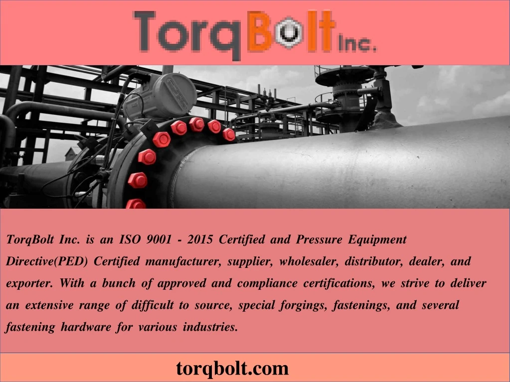 torqbolt inc is an iso 9001 2015 certified