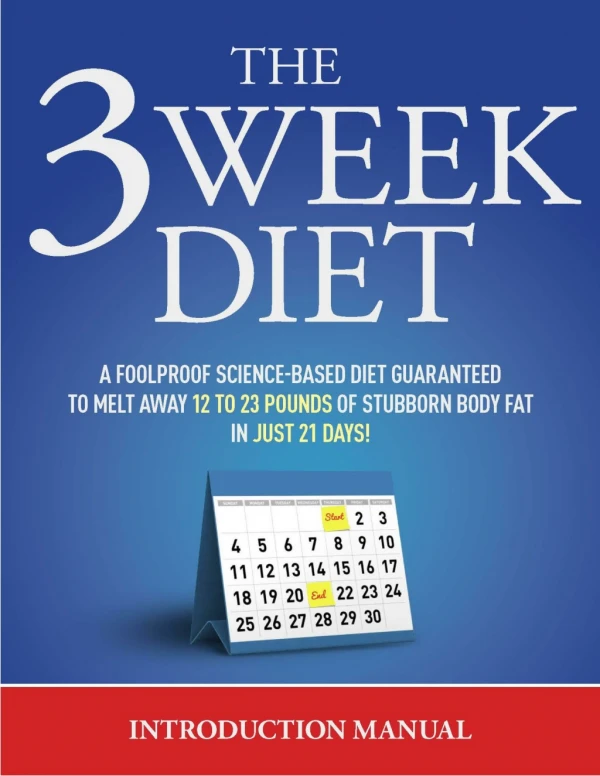 The 3 Week Diet PDF Ebook Book Review - FREE Download