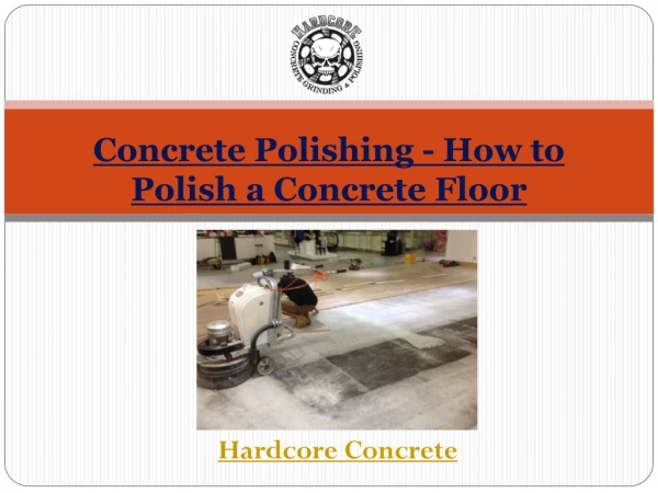 Concrete Polishing - How to polish a concrete floor