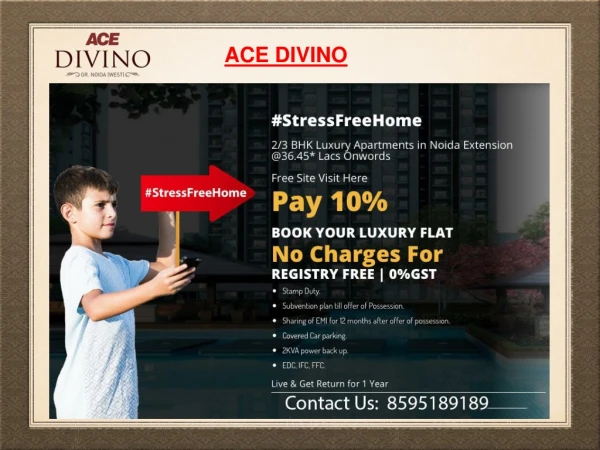 Ace Divino- 2 & 3 BHK Luxurious Flats for Sale in Noida Extension