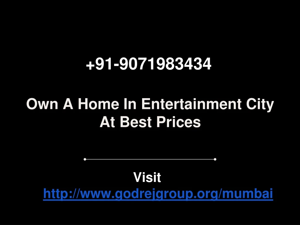 own a home in entertainment city at best prices