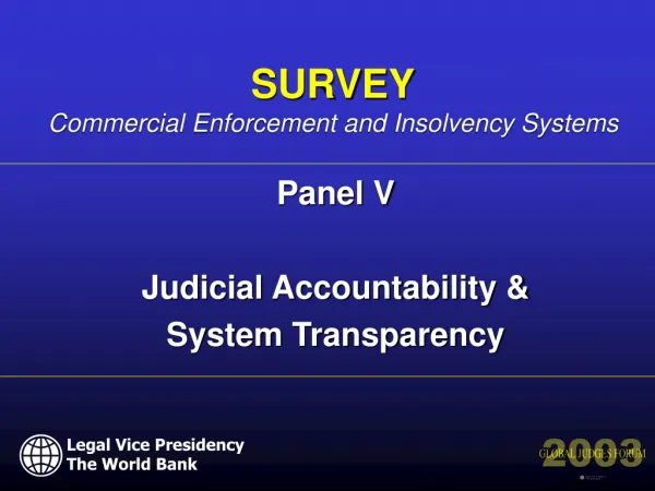 Panel V Judicial Accountability &amp; System Transparency