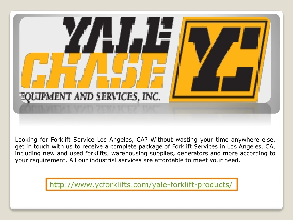 looking for forklift service los angeles