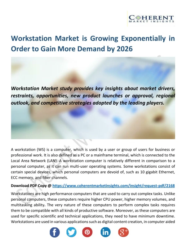 Workstation Market to Witness Enhanced Growth During 2018-2026