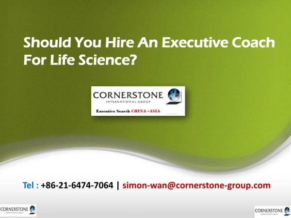Should You Hire An Executive Coach For Life Science?