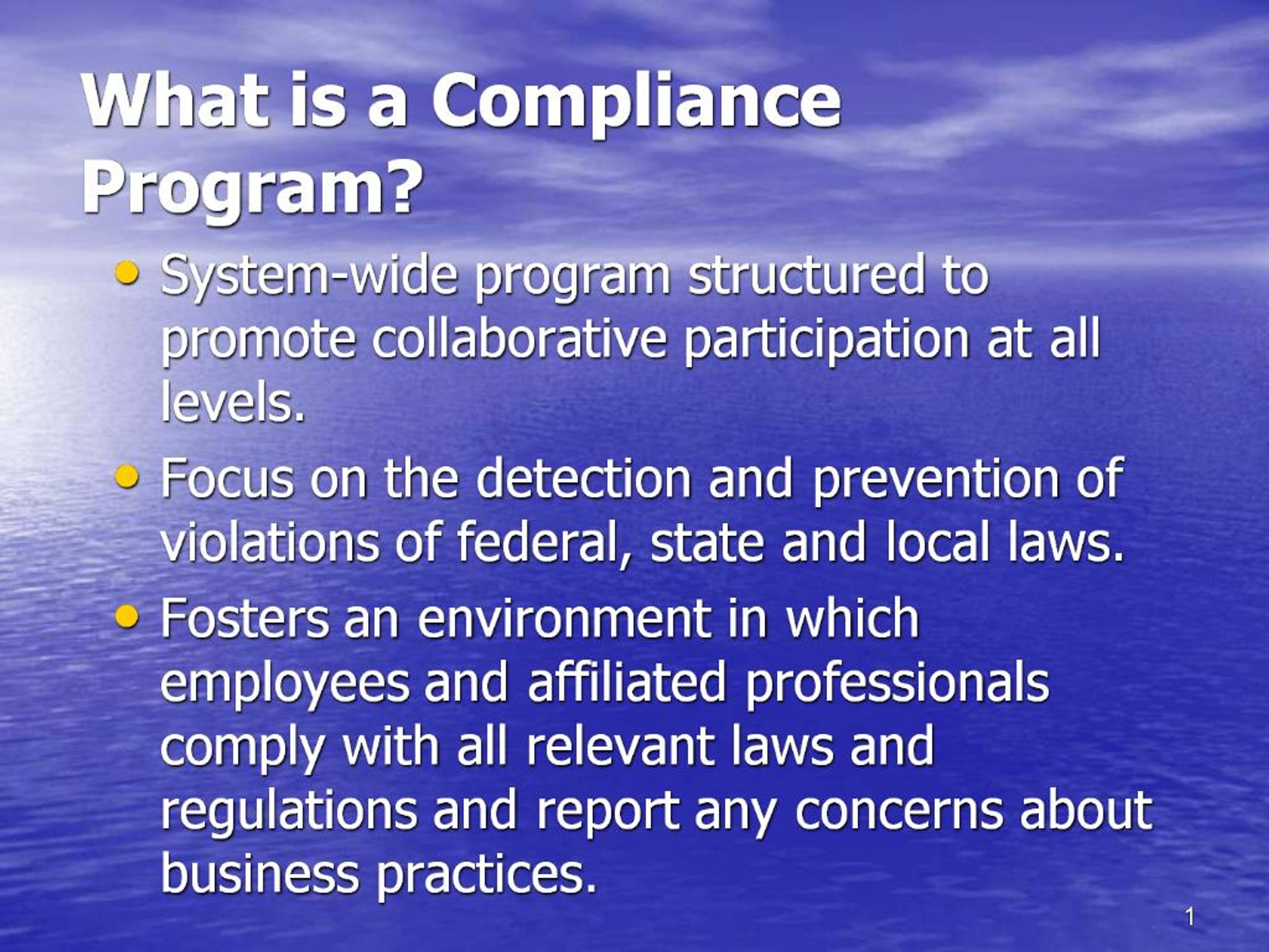 PPT - What is a Compliance Program PowerPoint Presentation, free ...