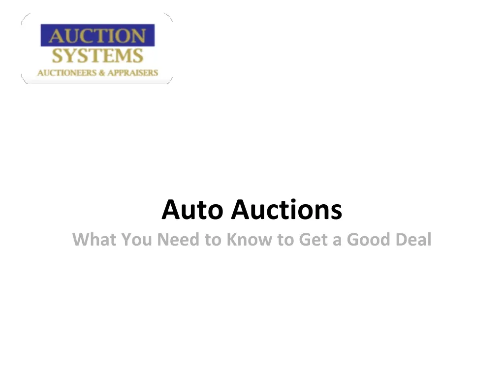 auto auctions what you need to know to get a good deal