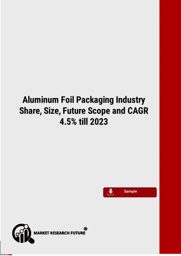 Aluminum Foil Packaging Industry Share, Size, Future Scope and CAGR 4.5% till 2023