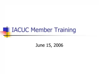 IACUC Member Training - slide 1