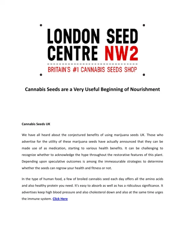 Cannabis Seeds - Britain's #1 Cannabis Seeds Bank