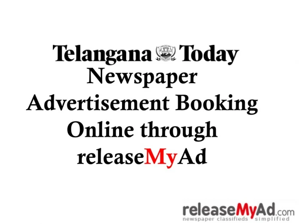 Telangana Today Newspaper Advertisement