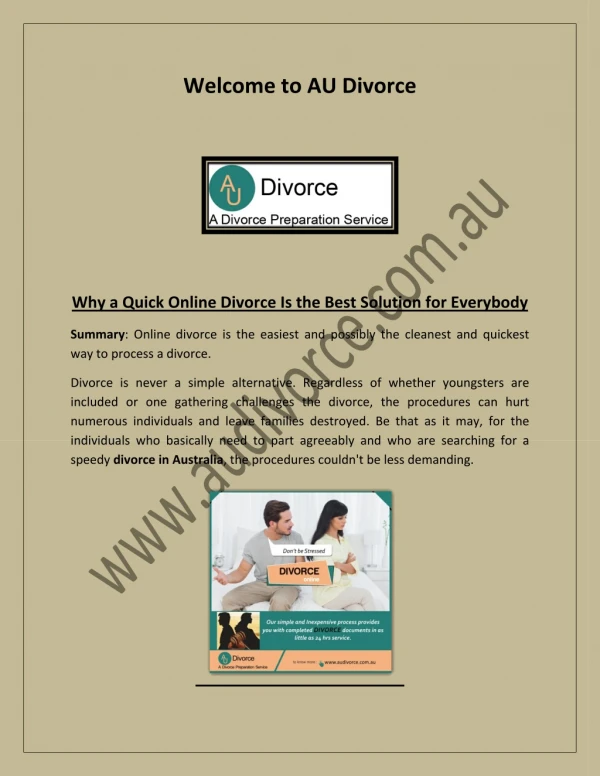 Divorce in Australia, Divorce in South Australia, divorce process in Australia