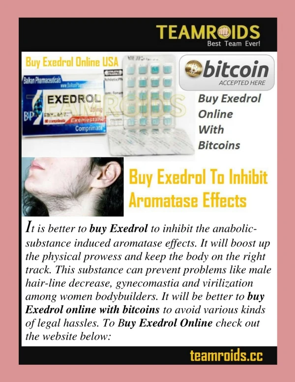 Buy Exedrol To Inhibit Aromatase Effects
