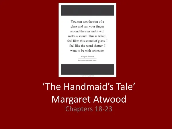 ‘The Handmaid’s Tale’ Margaret Atwood