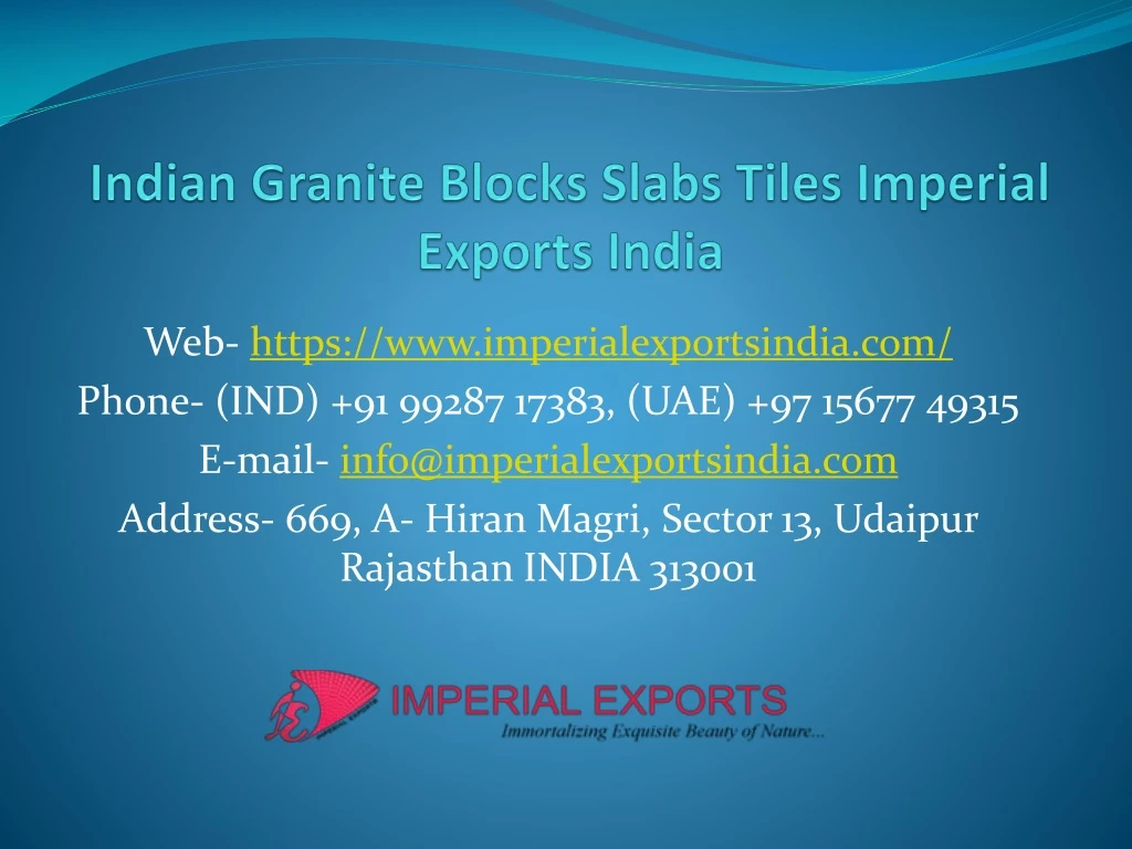 indian granite blocks slabs tiles imperial exports india