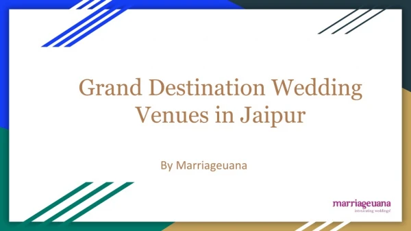 Grand destination wedding venues in jaipur