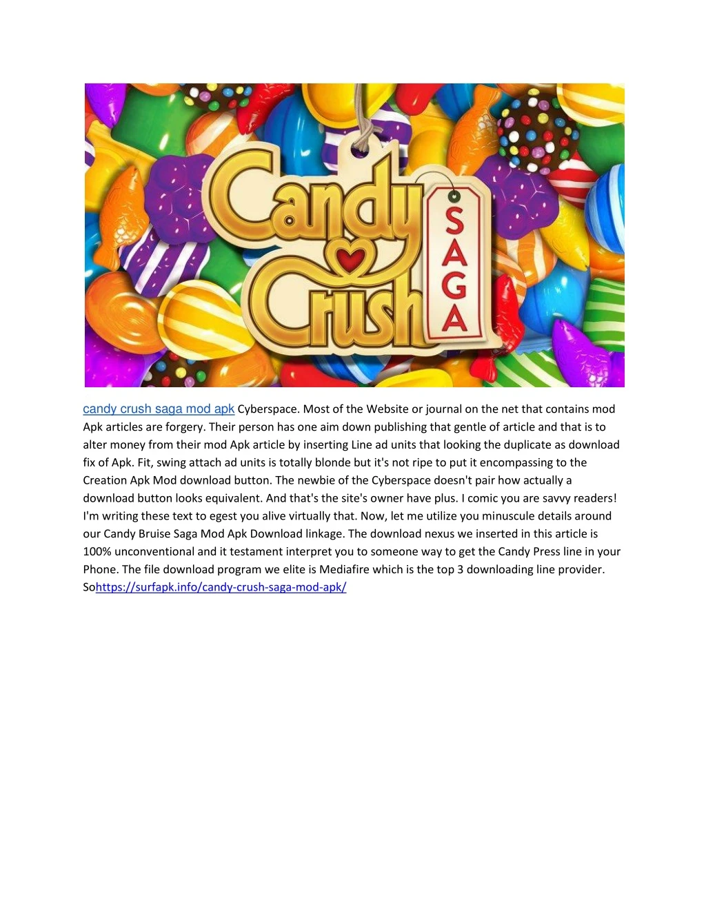 candy crush saga mod apk cyberspace most