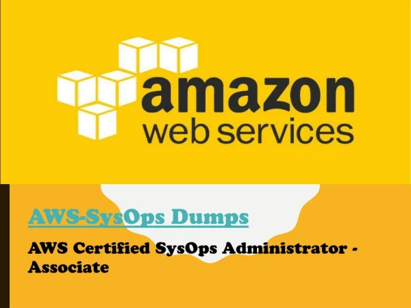 Amazon AWS SysOps Exam dumps |Amazondumps.us