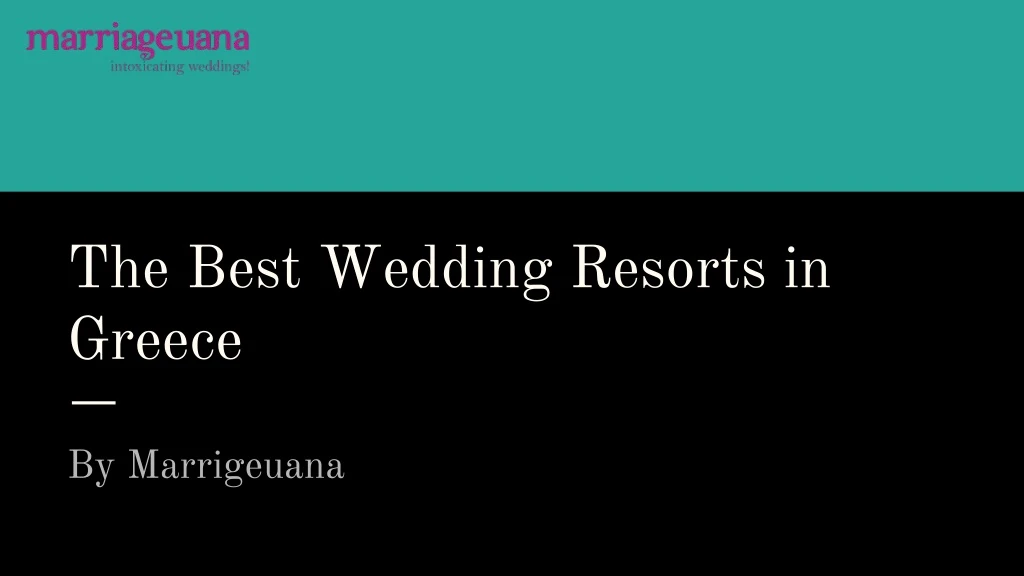 the best wedding resorts in greece