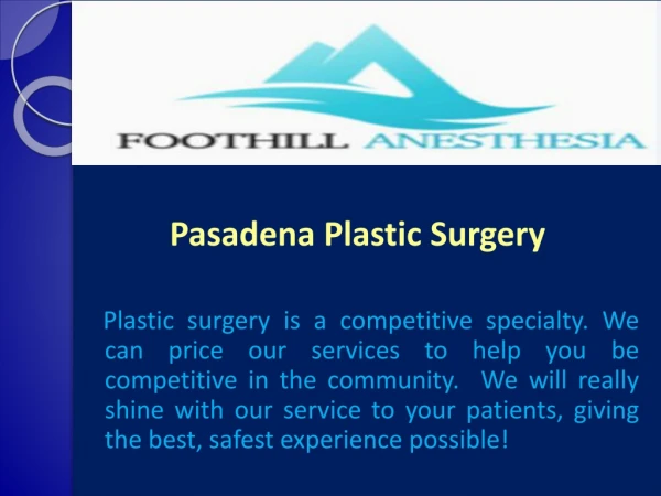 Pasadena Plastic Surgery