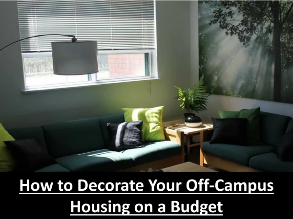 How to Decorate Your Off-Campus Housing on a Budget
