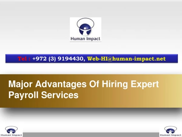 Major Advantages of Hiring Expert Payroll Services